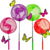 4 Pack Telescopic Butterfly Nets - Great For Catching Insects Bugs Fishing - Outdoor Toy For Kids Playing - Extendable From 6.8'