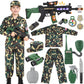 Giftinbox Kids Army Costume For Boys Military Soldier Costume With Army Toys,Dress Up Boys Costume Halloween Costumes For Kids Boys 3-4…