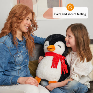 ODOXIA Weighted Penguin Plush Toy - 5lb Big Stuffed Animal for Anxiety, Soft Polyester, Perfect for Kids & Adults