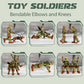HAPTIME Army Men Action Figures with   Toy Soldiers for Boys  Plastic Army Toys for Boys 6-8  Birthday Gift for Military Collectors (6Pcs Green)