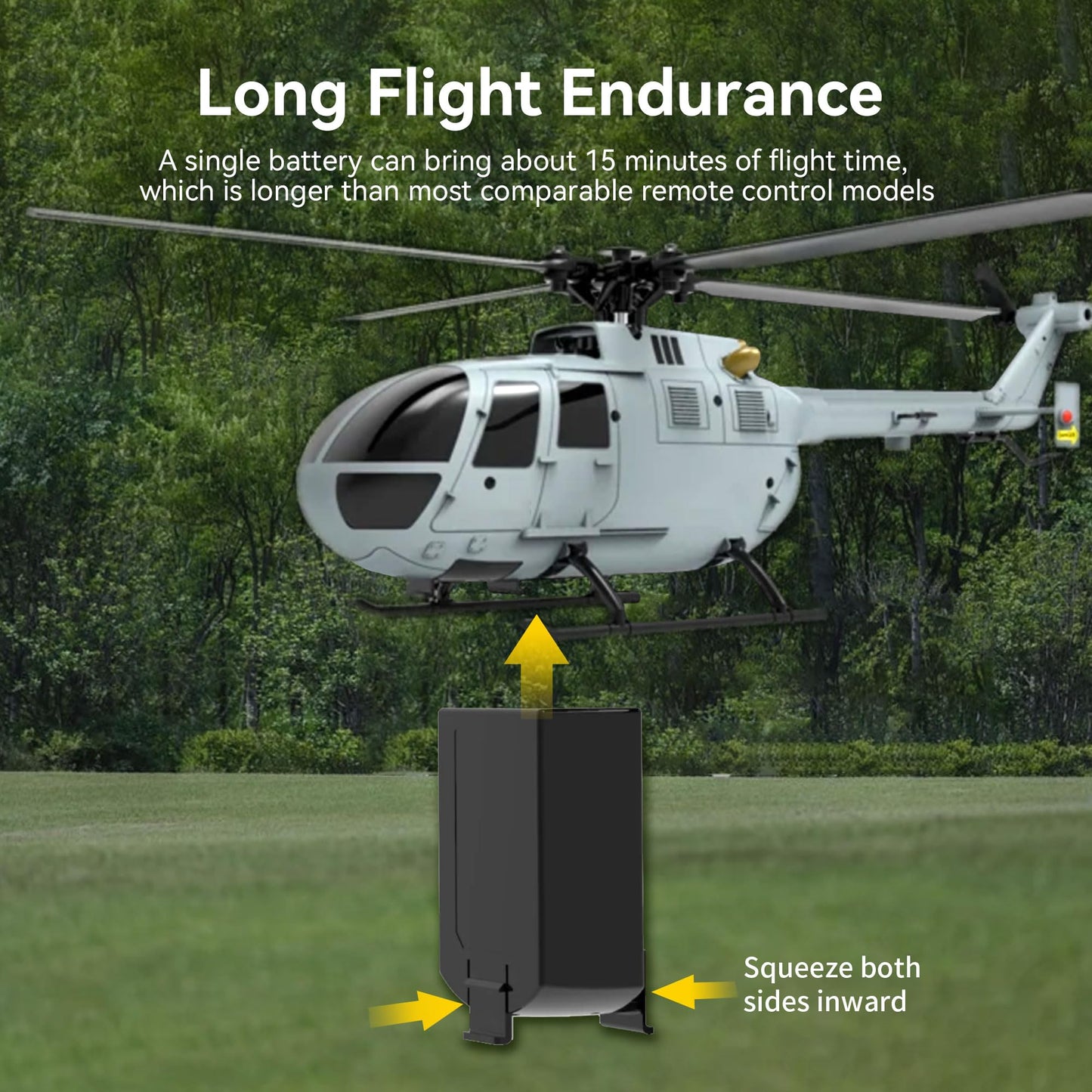 Remote Control Helicopter,4Ch Rc Helicopter Rtf With Aileronless Design And 6-Axis Gyro, Modularized Battery, One-Key Takeoff/La
