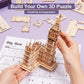 Robotime 3D Puzzle For Adults Wooden Craft Kits For Teens Diy Construction Model Kit With Led Light To Build Educational Big Ben