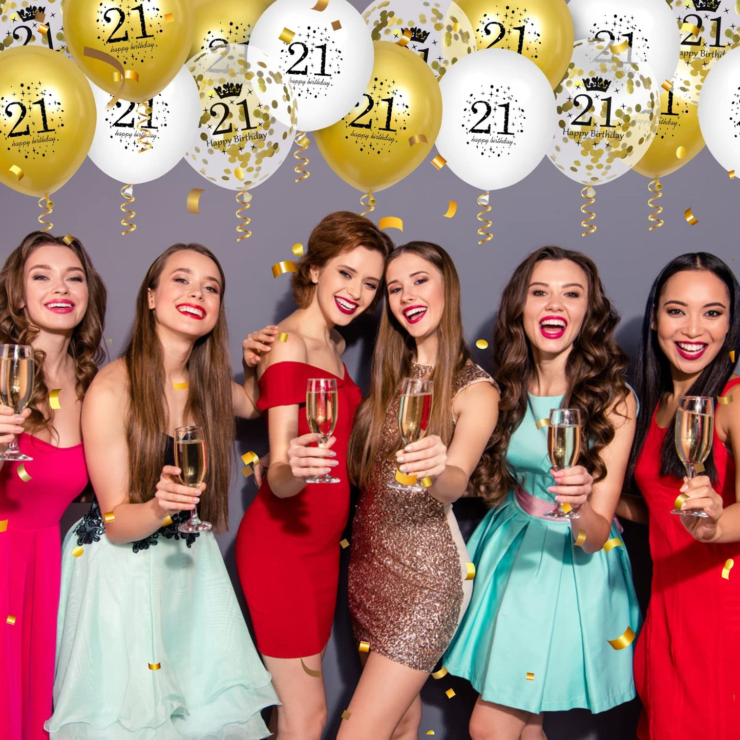 21St Birthday Balloons 15Pcs White Gold Happy 21St Birthday Latex Balloons Confetti Balloons White Gold 21St Anniversary Birthday Party Decoration Balloons For Boys Girls 21St Birthday Supplies12 Inch