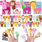 Chivao 72 Pieces Valentines Day Card With Finger Puppet Valentines Day Gifts For Kids Plush Animal Finger Puppet Classroom Excha