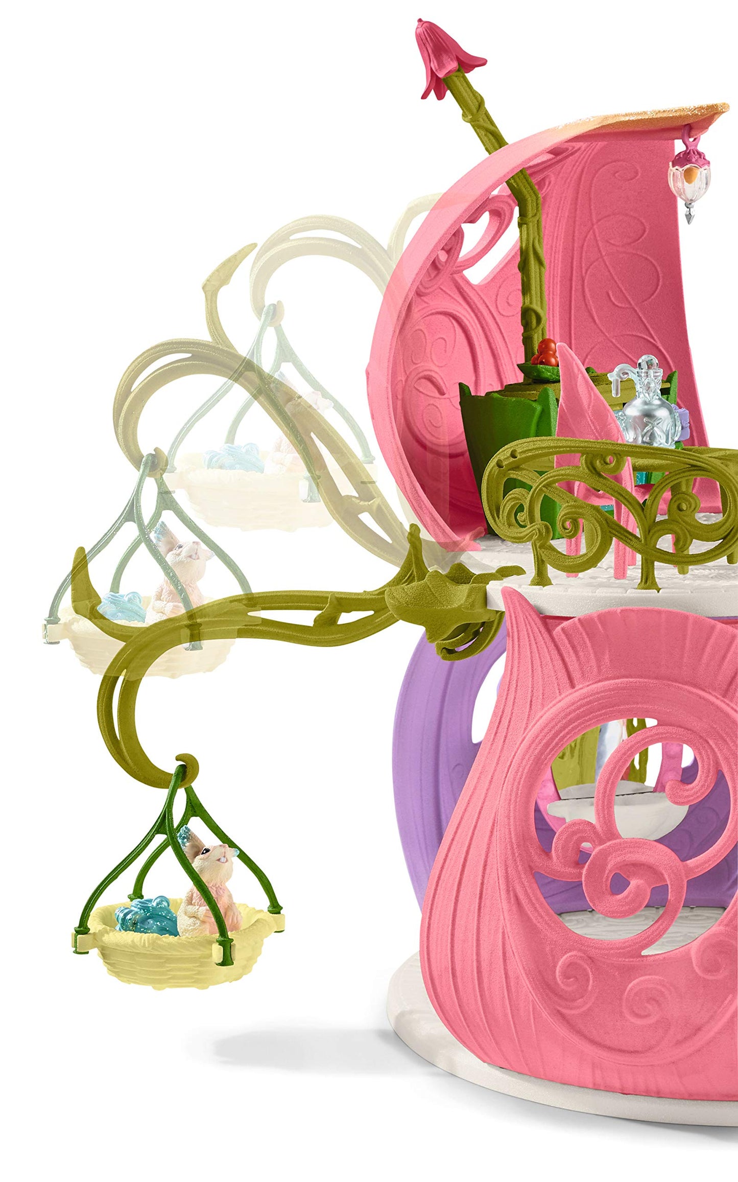 Schleich bayala 54-Piece Fairy Dollhouse & Stable with Unicorns Toy Set for Kids Ages 5-12