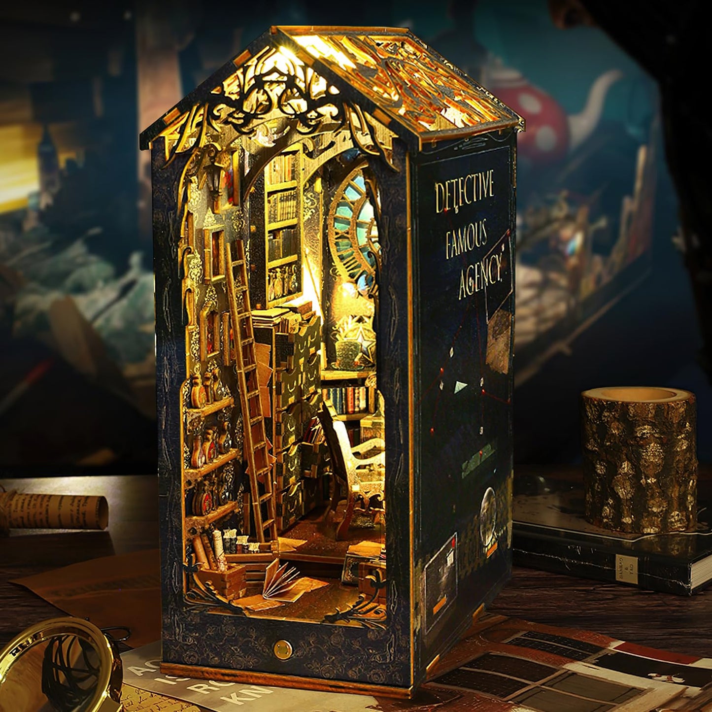 Tucraew Book Nook Kit, Diy Miniature House Kit For Adults, Teens And Beginners, Dollhouse Booknook Tiny House Bookshelf Decor 3D