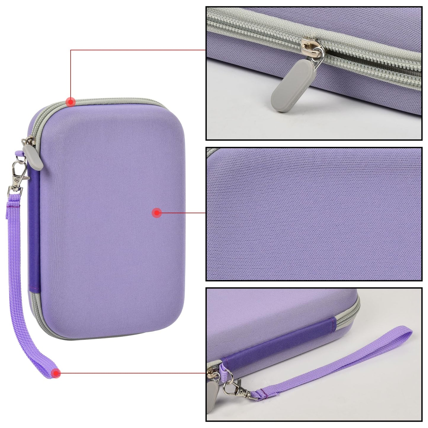 Casmilee Case Compatible With Giiker Super Slide Brain Games, Brain Teaser Puzzles Organizer Storage Bag, Flow Slider Puzzle Game Holder (Purple)