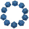 Smartdealspro 10-Pack Retro 26Mm Large 20 Sided Dice D20 Polyhedral Dice For Dnd Rpg Mtg Table Game(Retro Blue)