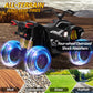 Kids Atv 4 Wheeler, 24V 2 Seater Electric Atv Quad W/4Wd Motor, Protective Gear Set, Bluetooth, Led Lights, Spring Suspension, B