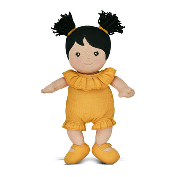Apple Park Kids 12.5 Soft Baby Doll Non-Toxic Corn-Fiber Filled, Hypoallergenic, 100% Organic Cotton Baby Doll (Gwen)