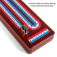 Ceebyfa Cribbage Board Game Set - Solid Wood, 3 Track, Vintage Color, Includes 9 Pegs & 2 Playing Cards, Perfect for All Ages