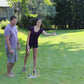 Bolaball Ring Toss Game - Outdoor Lawn Game for Kids & Adults, Wood/Plastic, Red & Blue, Model 317573, 6 Ropes