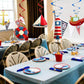KRISTIN PARADISE 30Ct Nautical Hanging Swirl Decorations, Ahoy Boy Birthday Ceiling Streamers, Baby Shower Theme, Sailor Party S