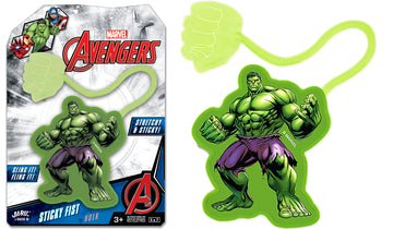 Ja-Ru Marvel Spiderman & Hulk Sticky Hands Stretchy Snap Toys (1 Hulk Pack) Superheroes Stretchy Hands. Bulk Birthday Toy Supplies For Kids, Pinata Filler, Stocking Stuffers B-6809-1