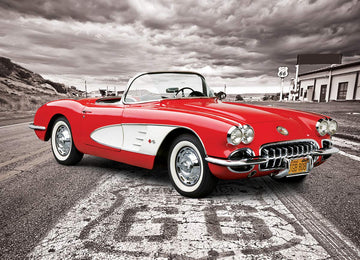 Driving Down Route 66-1959 Corvette