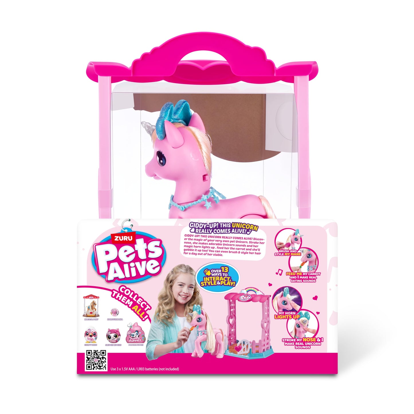 Pets Alive My Magical Unicorn And Stable Battery Powered Interactive Robotic Toy Playset By Zuru