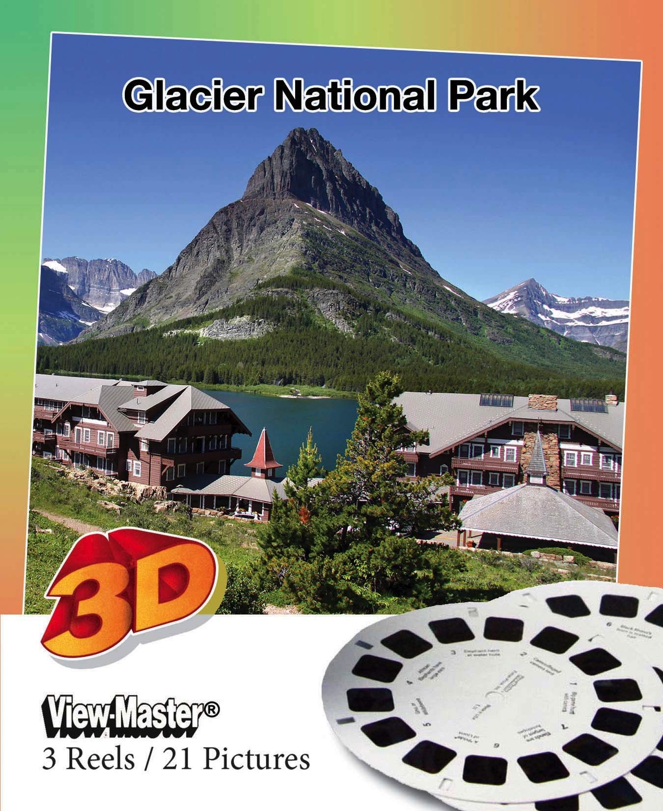 Glacier National Park - Viewmaster Reels - 21 3D Images - 3 Reel Set