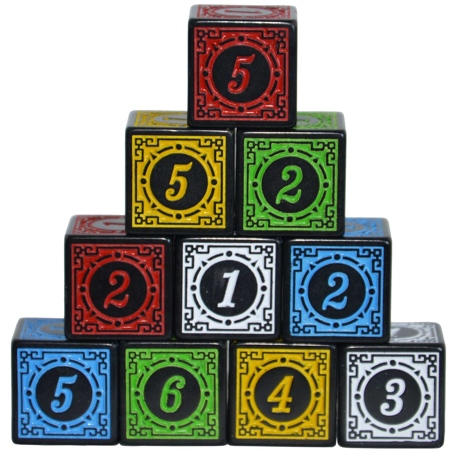 SmartDealsPro 10-Pack D6 Six Sides 16mm Dice Die for DND MTG PRG Wow Table Game Math Teaching (Mix Color)