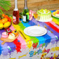 Zhehao 3 Pcs Art Paint Party Tablecloths Happy Birthday Table Cover Paint Splatter Table Cloth Disposable Plastic Art Party Deco