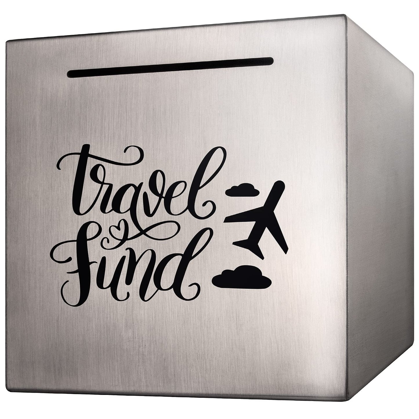 Piggy Bank Made Of Stainless Steel, Piggy Banks For Adults Coin Bank,Can Only Save The Piggy Bank That Cannot Be Taken Out (5.9'X5.9'X5.9')