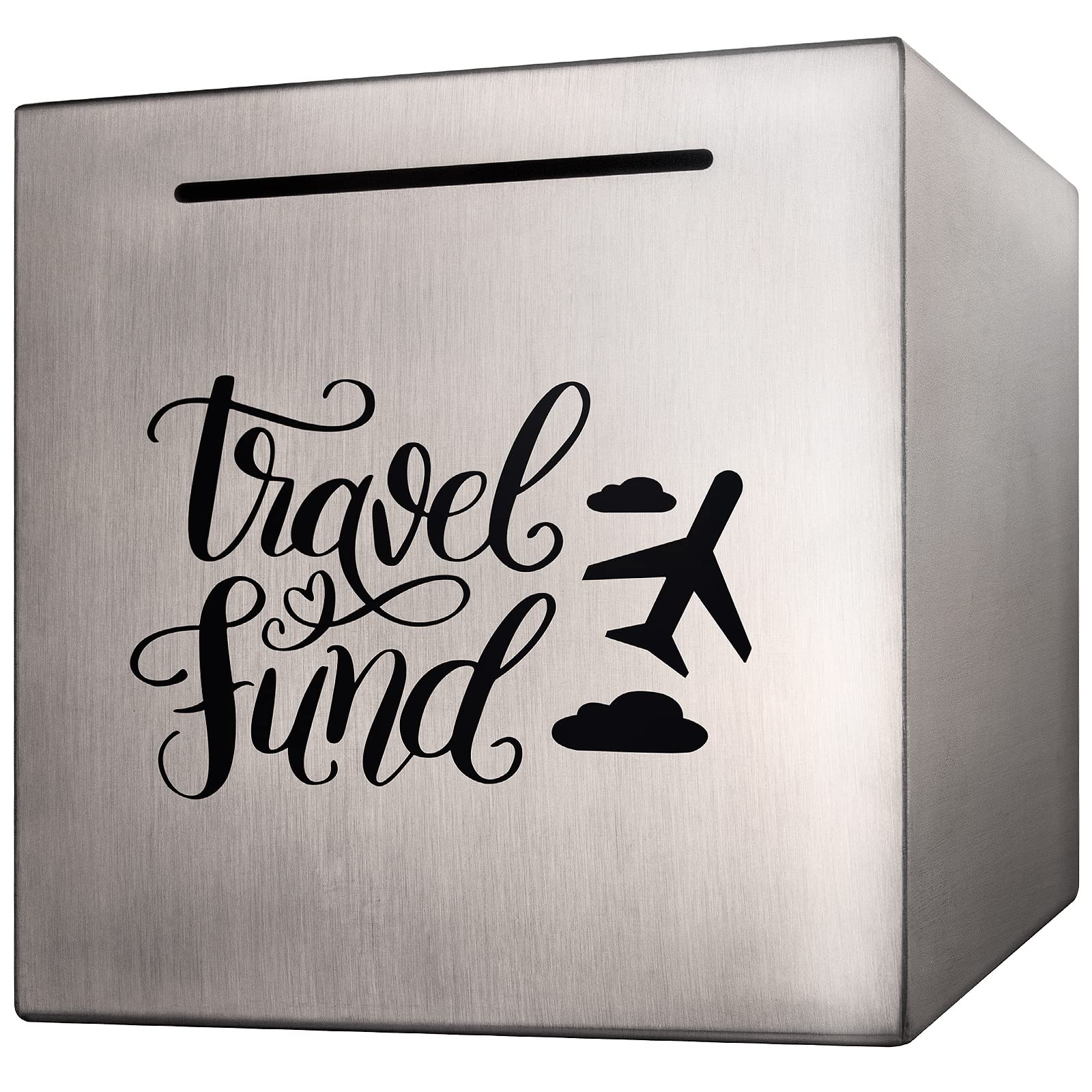 Piggy Bank Made Of Stainless Steel, Piggy Banks For Adults Coin Bank,Can Only Save The Piggy Bank That Cannot Be Taken Out (5.9'X5.9'X5.9')