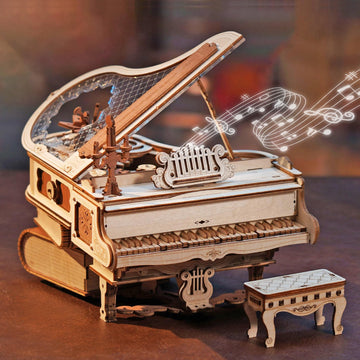 Rowood 3D Puzzles For Adults,Diy Music Box,Wooden Magic Piano Model Kits,Mechanical Wooden Puzzles,Gifts For Adults,Music Box For Adults,Teens&Friends