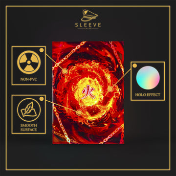 SleeveChief  enhanced Design Trading Card Sleeves | Ultra Durable TCG Game Sleeves with Holo- Effect Backprint | Fit as MTG Card Sleeves & More | Standard Size | 70 Pcs