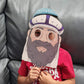 The Dreidel Company Passover Character Masks, Laminated Pesach Stick Puppets For Seder, 7 Masks Per Set (2 Sets)