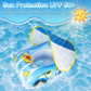 Baby Pool Float with Canopy: Baby Floats for Infants Toddler 6-48 Months Qoosea Swimming Floaties with UPF50+ Sun Protection & Toy Play Steering Wheel & Patch Kit (Blue)