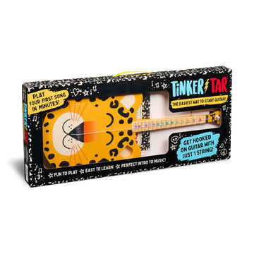 Tinkertar - Leopard Guitar - The Easiest Way To Start And Learn Guitar - 1 Stringed Toy Instrument For Kids Perfect Intro To Mus