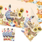 ceiba tree Thanksgiving Tablecloth Disposable Turkey Plastic Tablecloths 3 PCS Table Covers Rectangular 54 X 108 inch Waterproof