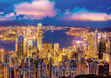 Educa Hong Kong Skyline Puzzle - 1000 Pieces, Green - High-Quality Educational Fun for All Ages