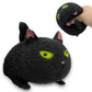 AWANGLUO Squishy Fidget Cat-Shaped Stress Toy, TPR, Black & White, Model HOTTOY01, Anxiety Relief for Kids & Adults