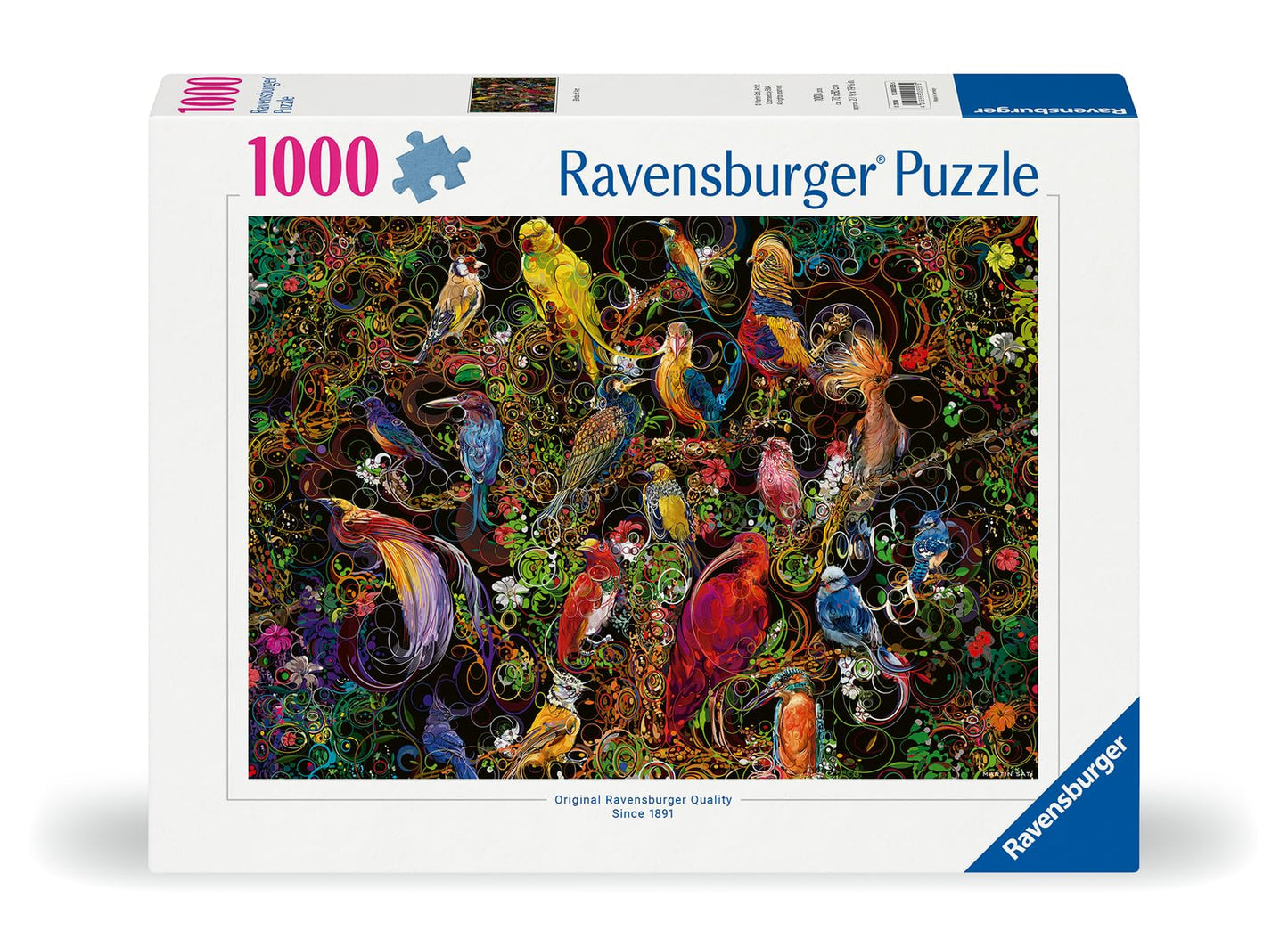 Ravensburger 1000-Piece Jigsaw Puzzle - Birds of Art, 27x20 inches, Multicolor, Cardboard, Model 16832, Unique Artwork, FSC Certified