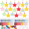 Yinlin 65 Pieces Sand Art Bottle Necklaces for Party Favors 20 Bottles 40 Colored Sand Bulk 5 Funnels Art Crafts Kit for DIY Bir