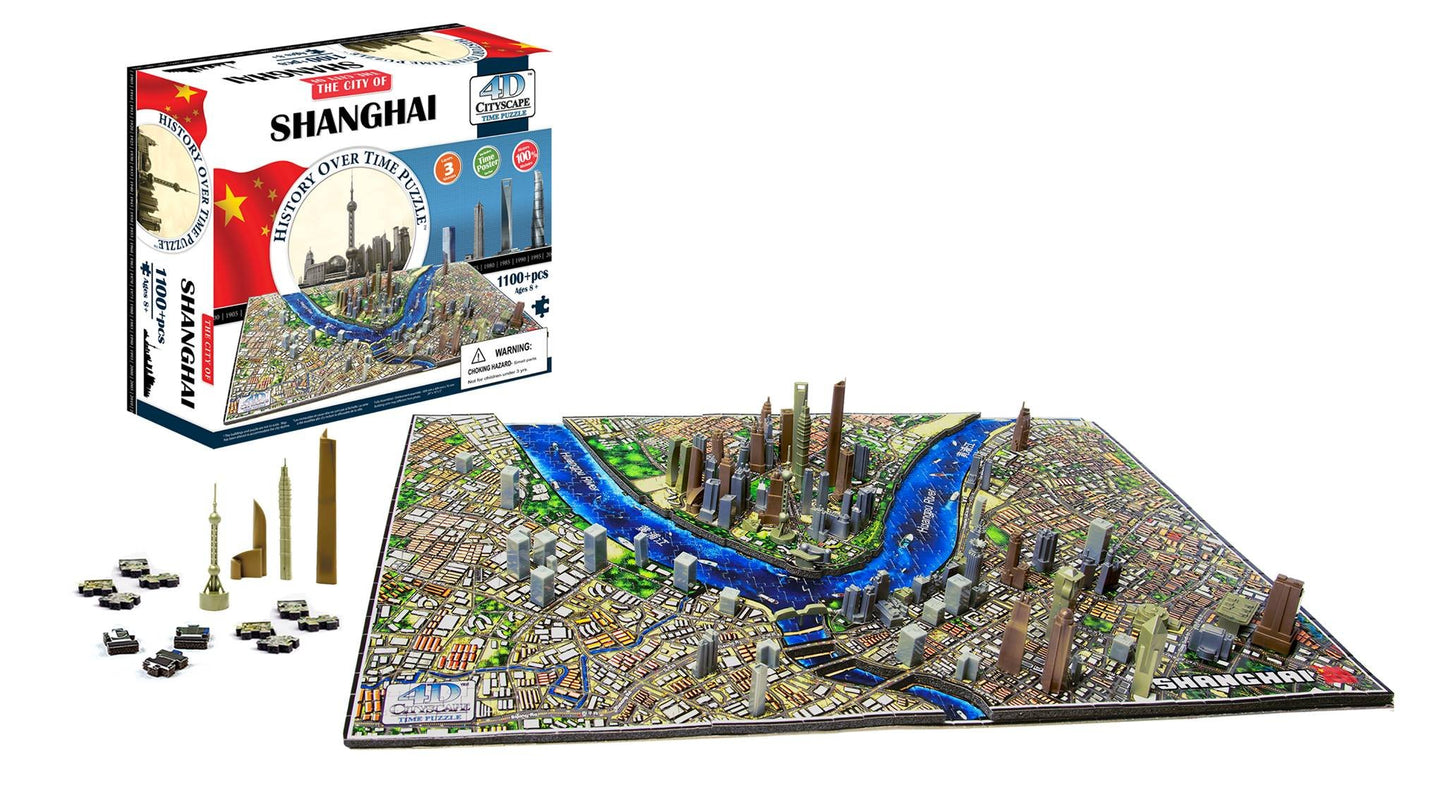 4D Cityscape Shanghai, China Time Puzzle