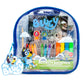 Bluey Ultimate Activity Backpack - 10+ Activities, Includes Stickers, Scratch Arts, Posters, Coloring Roll, Markers - 8.75"x3.75"x8.75" - Blue