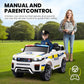 Hikole 12Volt Kids Electric Police Car With Remote Control, Battery Operated Kids Cop Cars, Music, Megaphone, Siren, Flashing Li