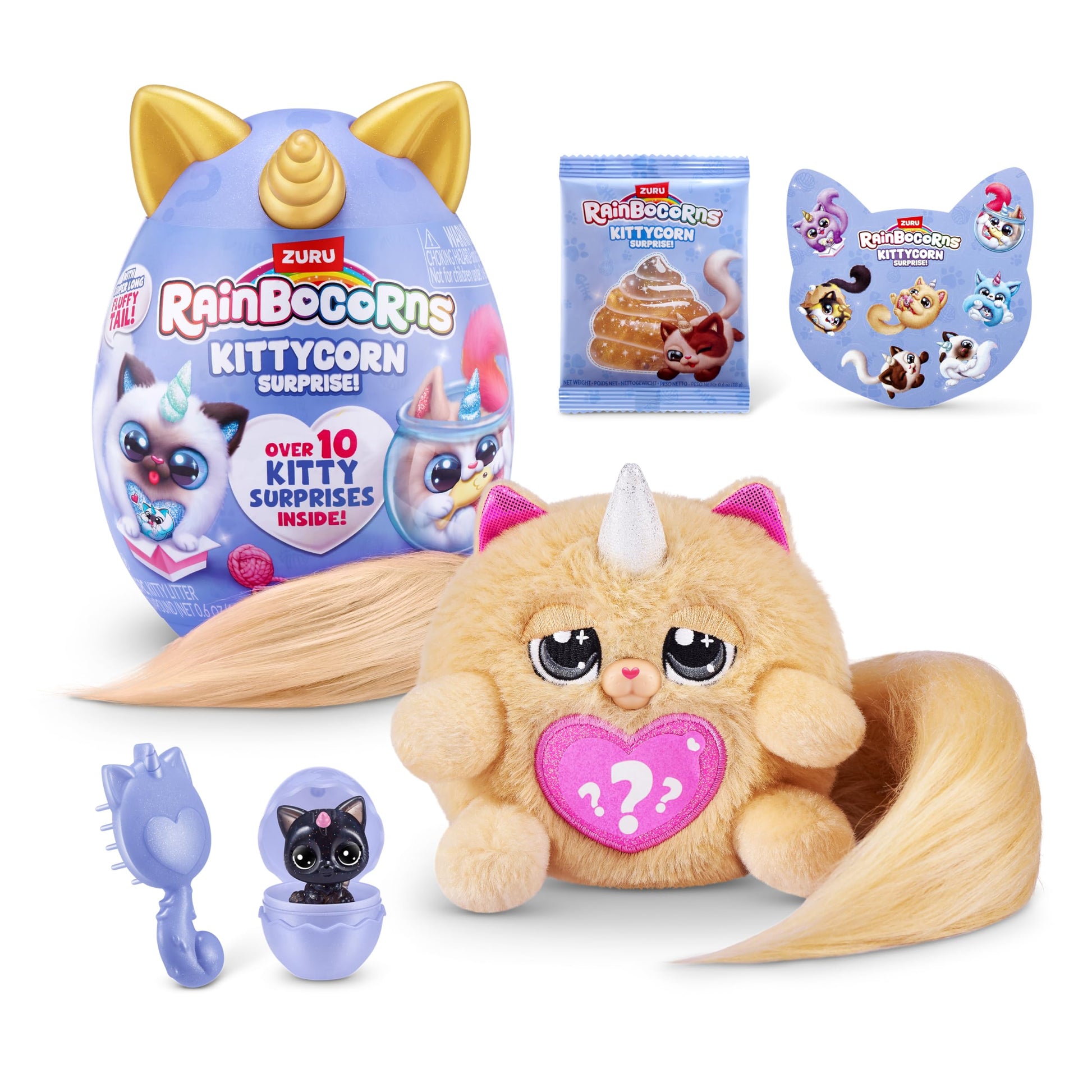 Kittycorn Surprise Series 3 (Persian) By Zuru, Plush Toy, Collectible Plush Stuffed Animal, Slime, Surprise Eggs For Girls