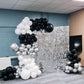 Funhot Black And Silver Balloons Set, 60Pcs Black Silver Party Balloon, 12Inch Matt Black Latex Balloons Metallic Silver Confett
