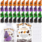 50 Pcs Halloween Rubber Duck for Bath Pool 2 Inch Boo Spooky Orange Purple Trick or Treat Sunglass Bath Duck 50 Card 50 Organza 