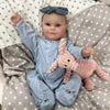 Joyarr Reborn Baby Doll, 20 Inch Lifelike Smiling Newborn Girl Doll Blue Eyes With Realistic Features, Soft Full Vinyl Body Pose
