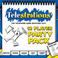 USAopoly Telestrations Party Pack 12 Player | 600 New Phrases to Sketch | Board Game | A Fun Family Game for Kids and Adults | F