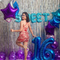 IWERP Navy Blue Number 16 Balloon, 40 Inch Foil Mylar, 16th Birthday Party Supplies for Girls and Boys