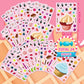 24 Sheets Make-A-Face Cupcake Stickers Make Your Own Dessert Stickers Mix And Match Sweets And Fruit Treats Party Favor Supplies