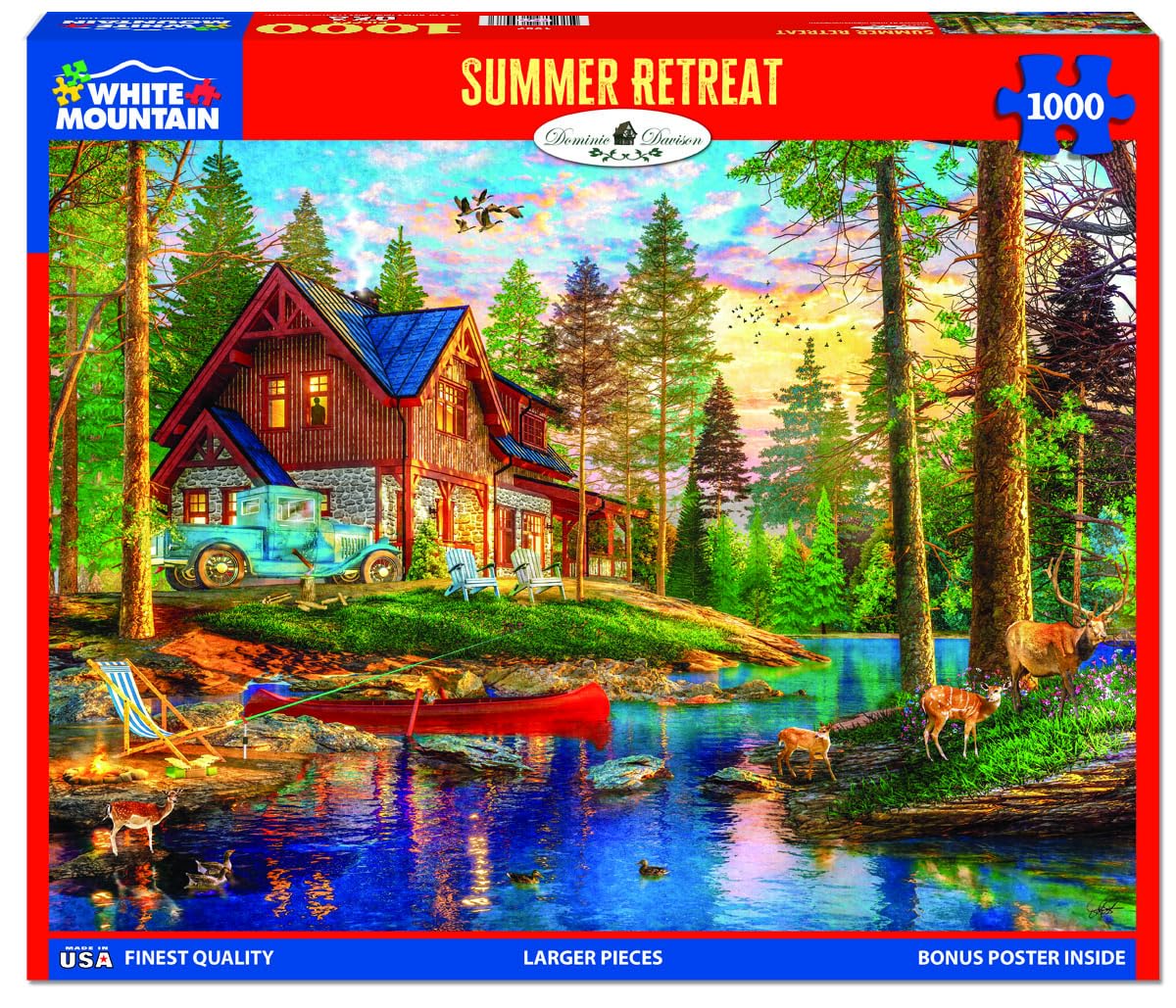 White Mountain Puzzles - Summer Retreat - 1000 Piece Jigsaw Puzzle For Adults & Kids - Fun Family Activity - 24''X30''