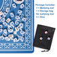 GUSTARIA Mahjong Mat - 31.5"x31.5" Blue Rubber Anti-Slip with 3 Dice & Carrying Bag for Board Games