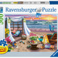 Ravensburger - Cabana Retreat - 500 Piece Large Format Jigsaw Puzzle - Enjoy Peaceful  Salty Breezes and a Stunning Ocean Sunset - Frameable - enhanced Quality - Puzzles for mature-themeds