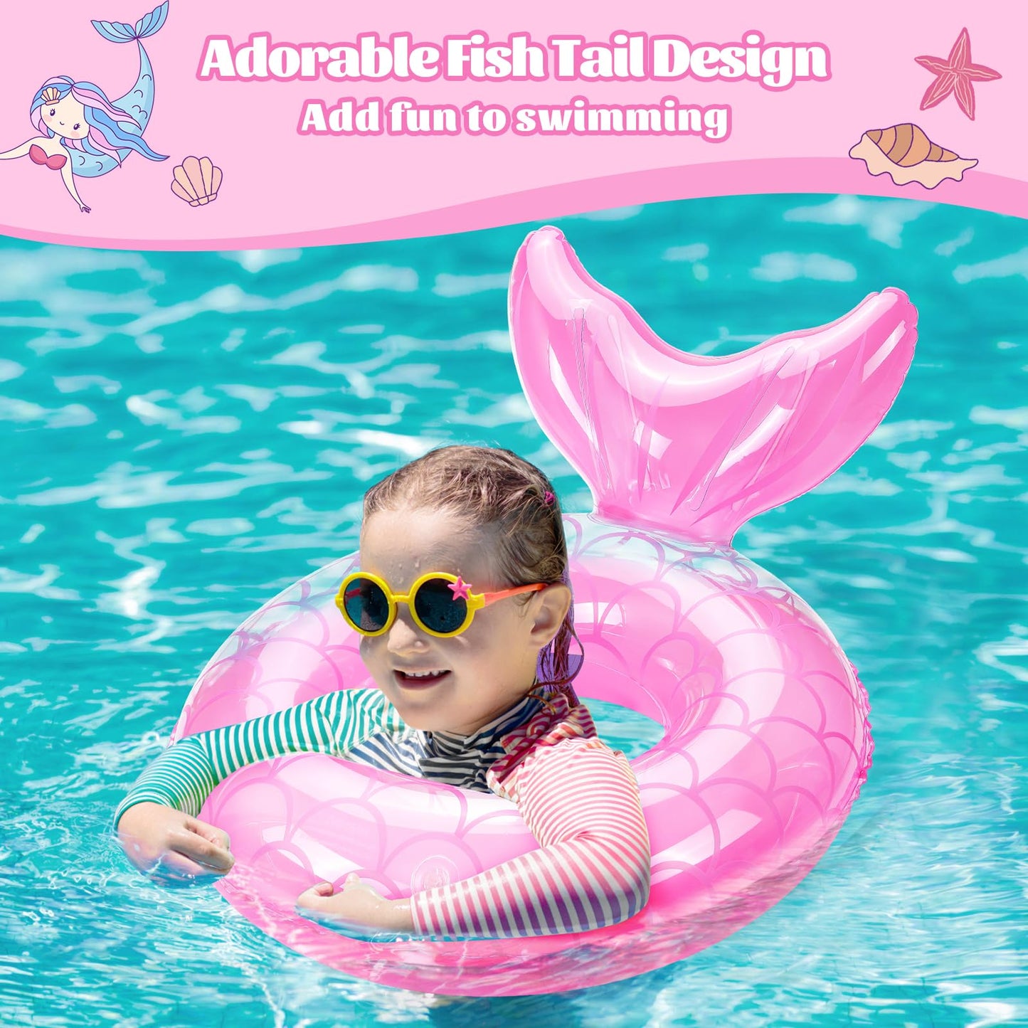 Inflatable Arm Floaties For Kids 6-12Yrs, Swimmies For Toddlers Age 1-3-5-7, Water Wings For Kids Toddler Adults 30-50-90-150 Lbs, Pvc Arm Floaties For Pool Swim Ring Float Sleeves