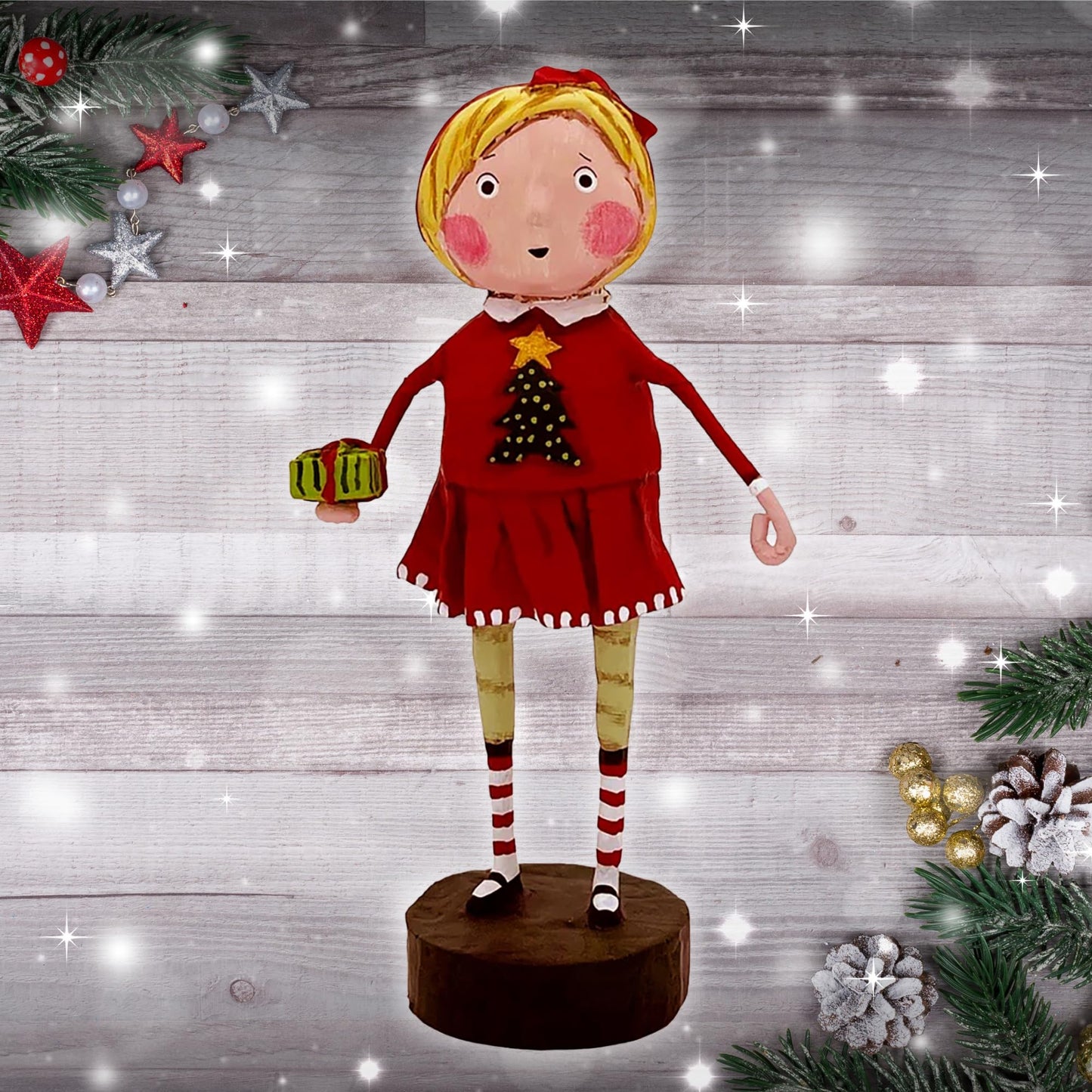 Lori Mitchell Gift Exchange Girl Figurine 6'